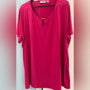 Susan Graver Liquid Knit Pink Tunic 2X - EUC, very gently used!